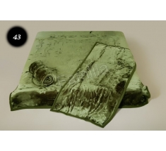 Komplet narzut na łóżko i dwa fotele Elway - zielony tłoczony 43